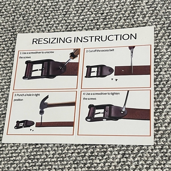 Brown Adjustable Belt with Buckle - Picture 4 of 16